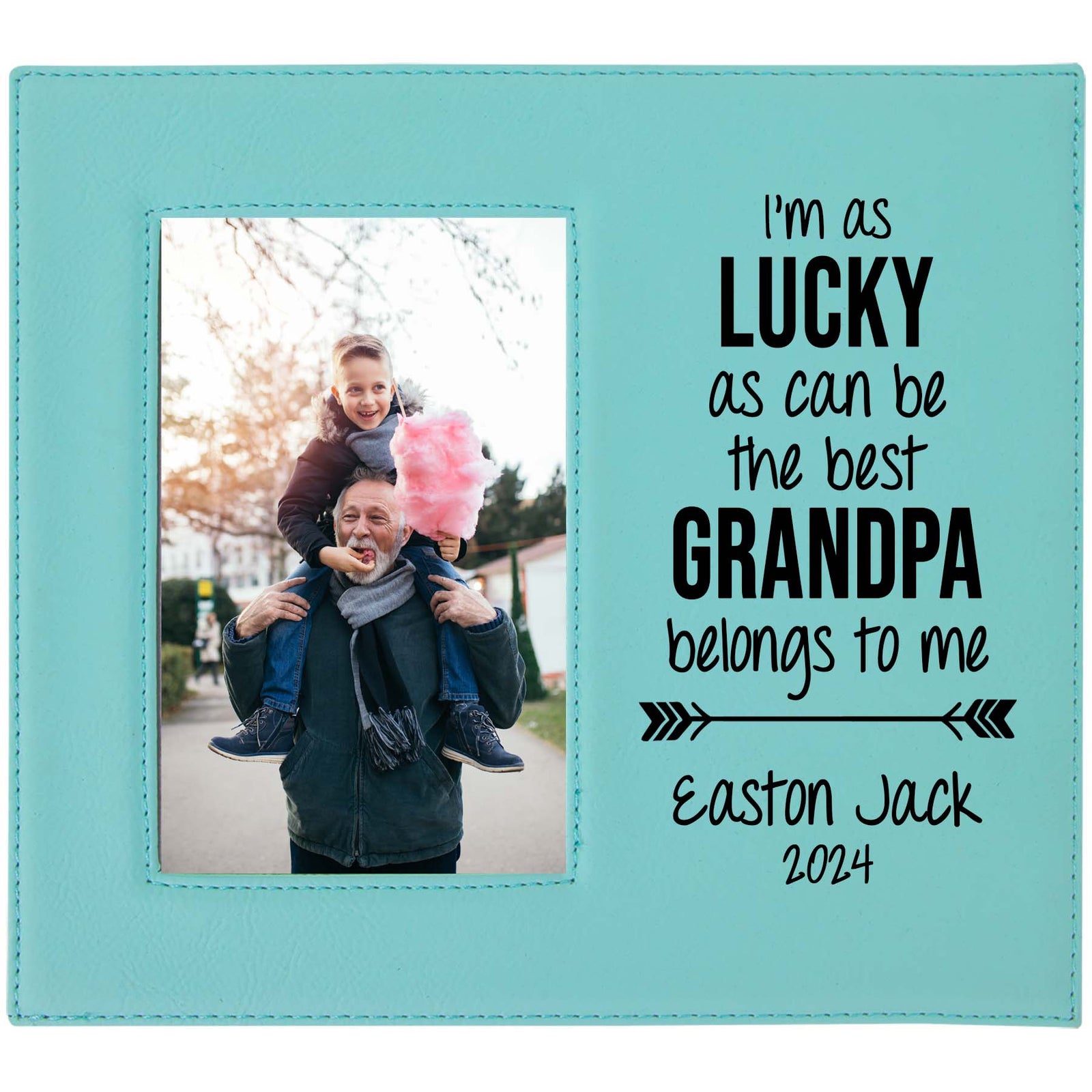 The Best Grandpa Belongs To Me Engraved Picture Frame by Sunny Box