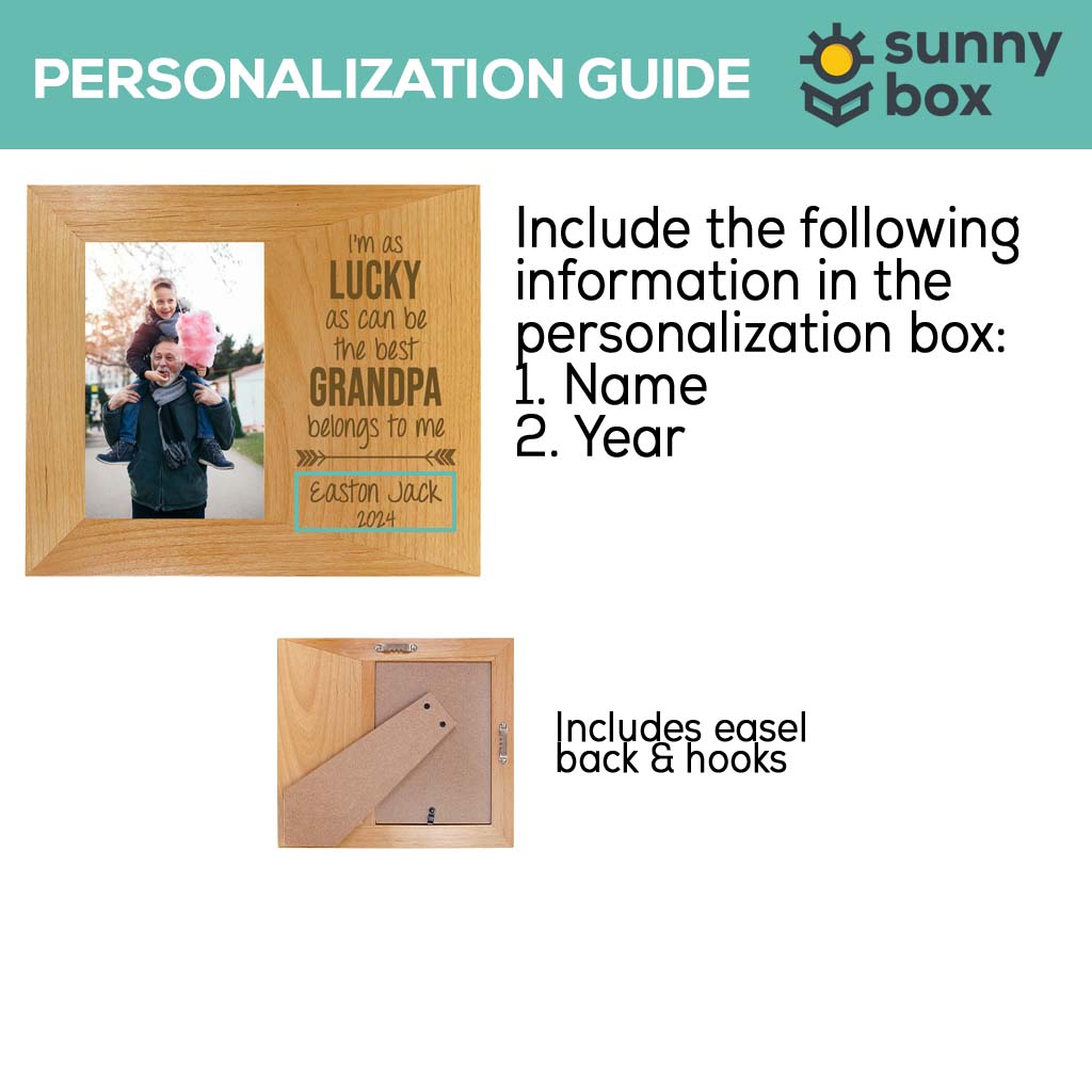 The Best Grandpa Belongs To Me Wood Wide Picture Frame