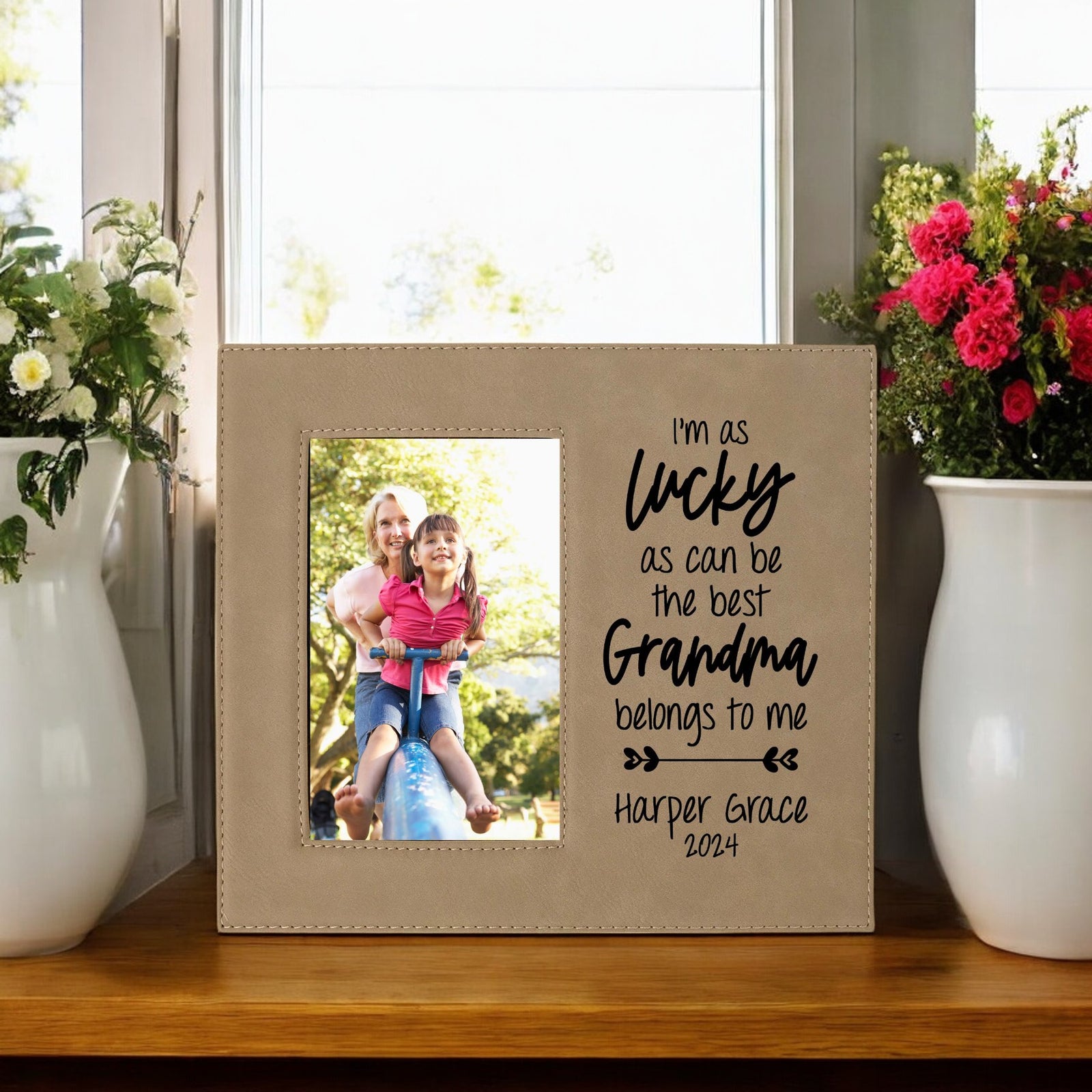 The Best Grandma Belongs To Me Engraved Picture Frame by Sunny Box