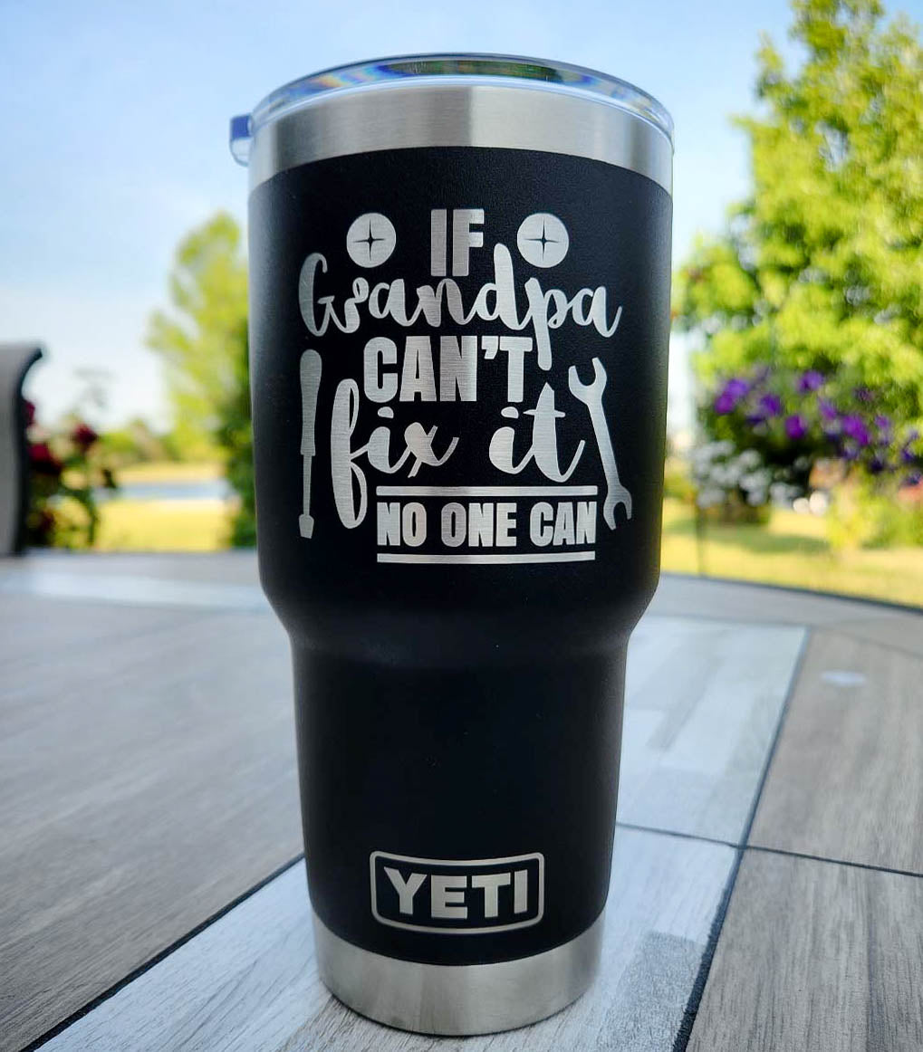 If Grandpa Can't Fix It No One Can - Custom Father's Day Engraved