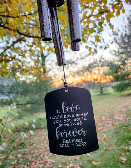 If Love Could Have Saved You Personalized Engraved Pet Memorial Wind Chime by Sunny Box