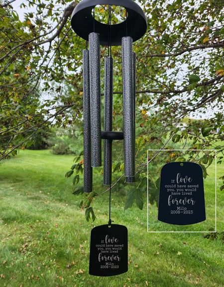 If Love Could Have Saved You Personalized Engraved Pet Memorial Wind Chime by Sunny Box