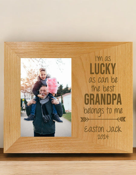 The Best Grandpa Belongs To Me Custom Picture Frame by Sunny Box
