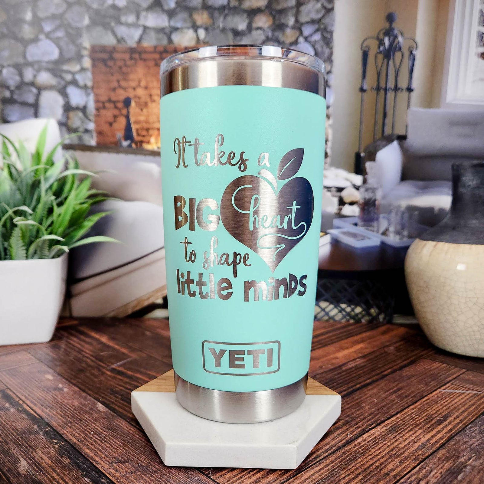 It Takes A Big Heart To Shape Little Minds - Engraved YETI Tumbler