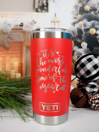 It's the Most Wonderful Time of the Year - Christmas Engraved YETI Tumbler2