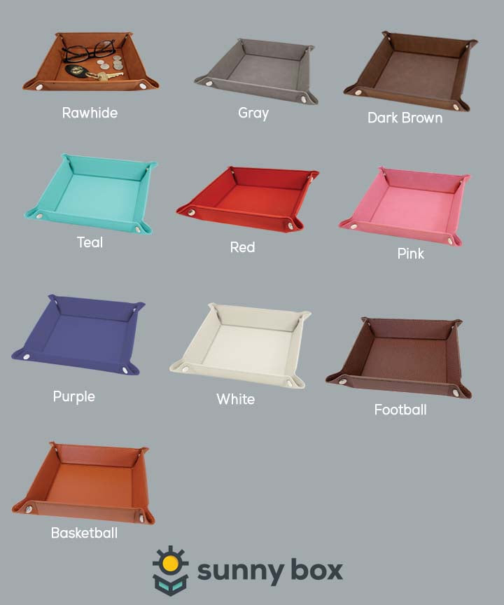 Custom Leatherette Valet Tray - Handwriting