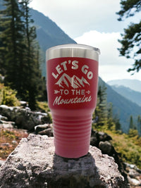 Let's Go To the Mountains - Engraved 30oz Maroon Polar Camel Tumbler Sunny Box