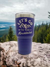 Let's Go To the Mountains - Engraved 30oz Purple Polar Camel Tumbler Sunny Box