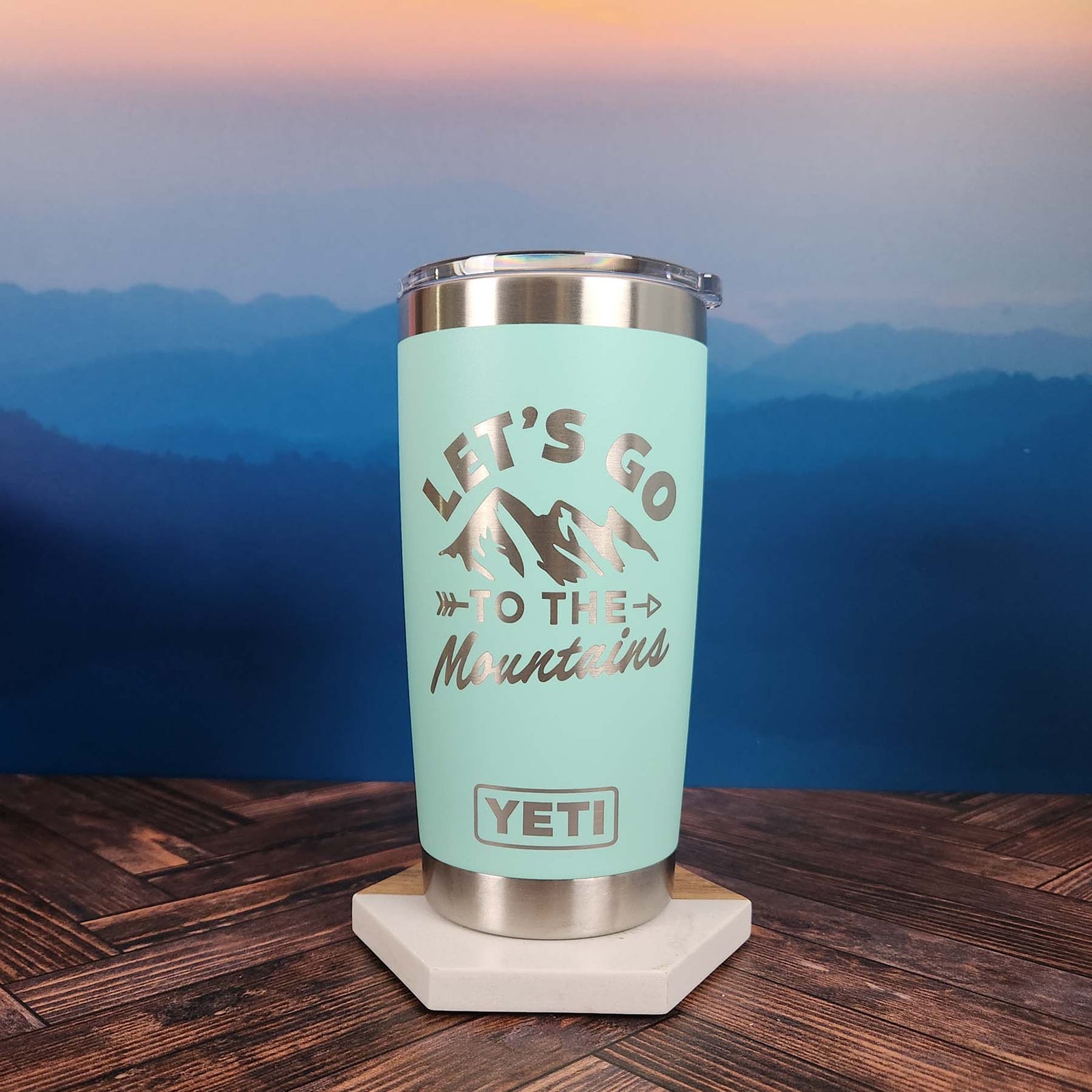 Let's Go to the Mountains Engraved YETI Tumbler
