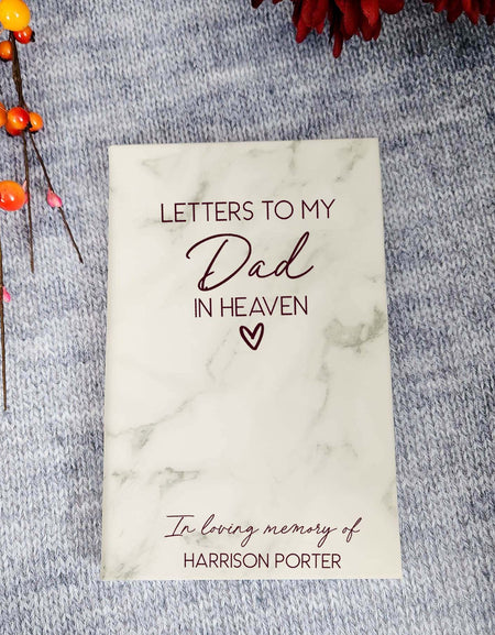Letters To My Dad In Heaven Personalized Grief Journal  by Sunny Box