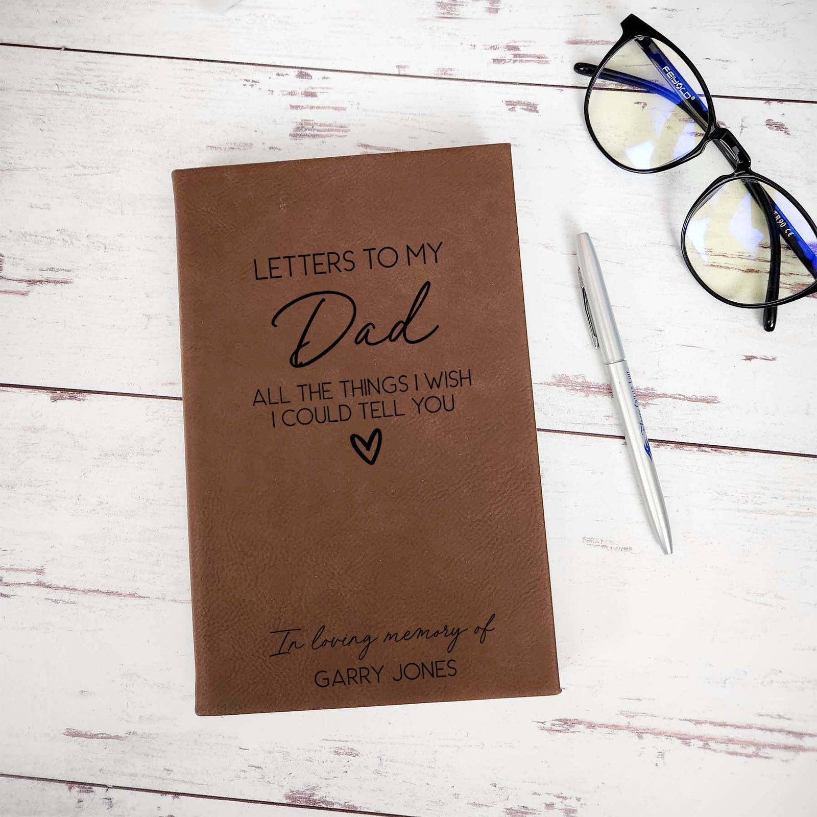 Letters To My Dad In Heaven Personalized Grief Journal by Sunny Box
