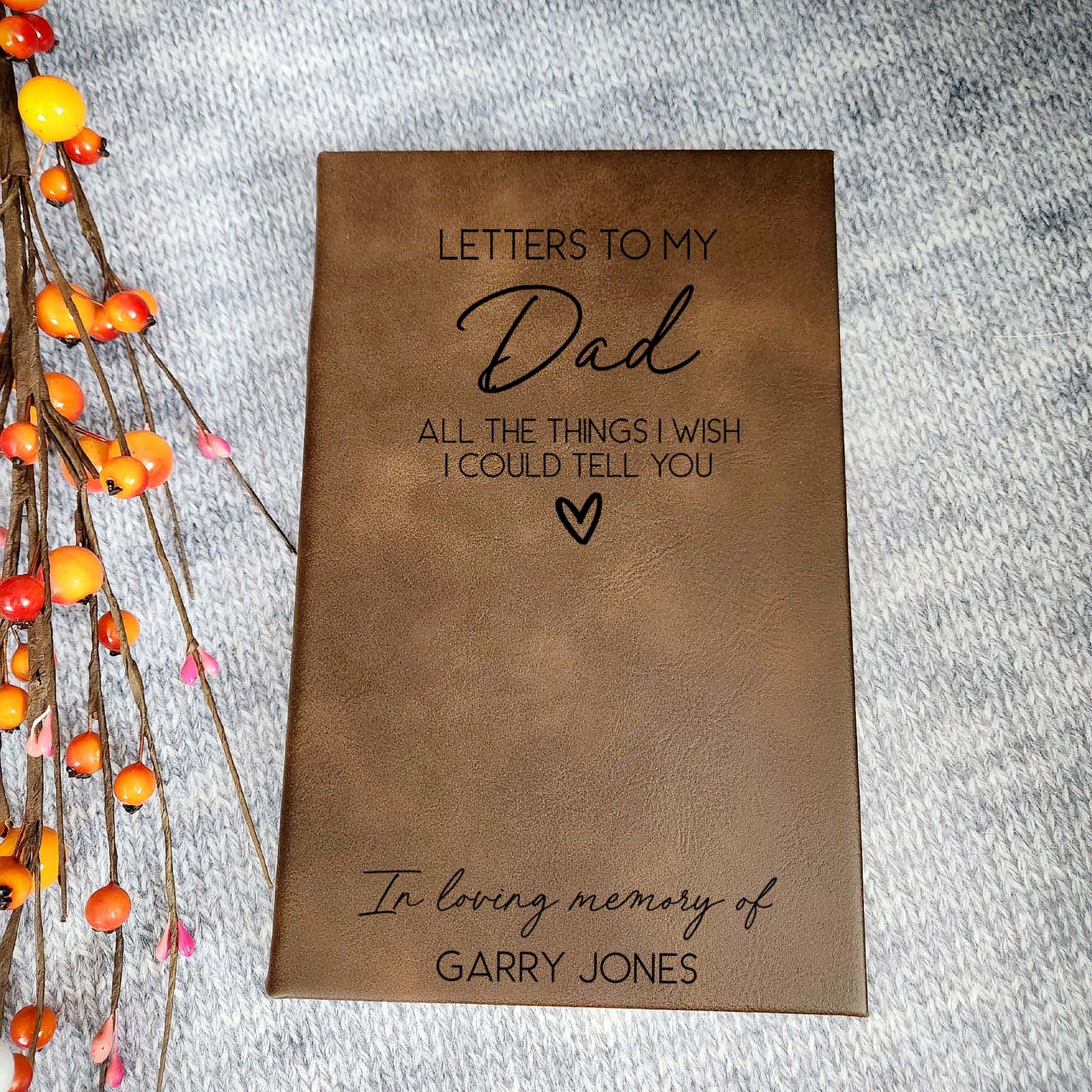 Letters To My Dad In Heaven Personalized Grief Journal  by Sunny Box