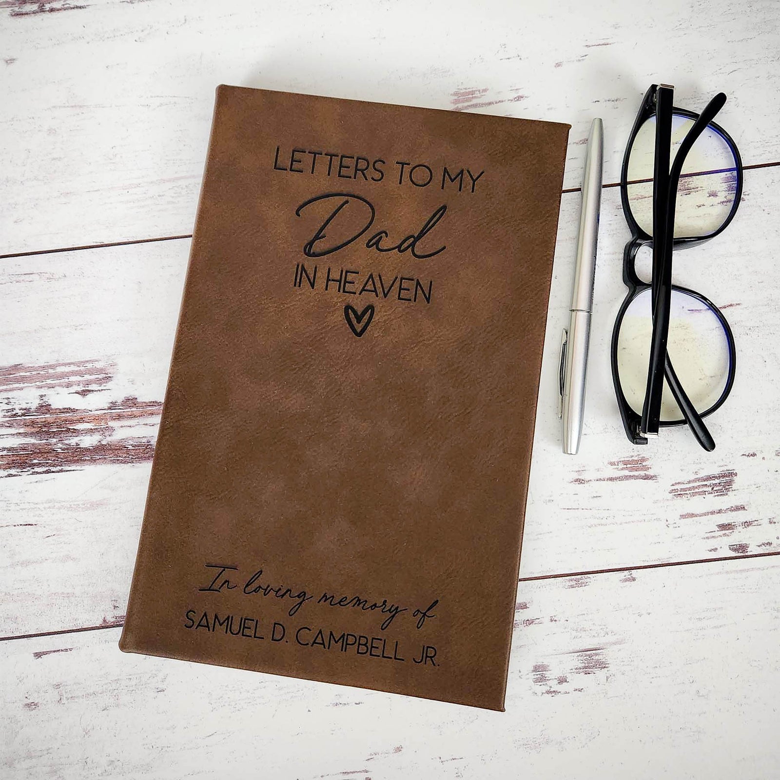 Letters To My Dad In Heaven Personalized Grief Journal by Sunny Box