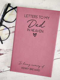 Letters To My Dad In Heaven Engraved Leatherette Journal