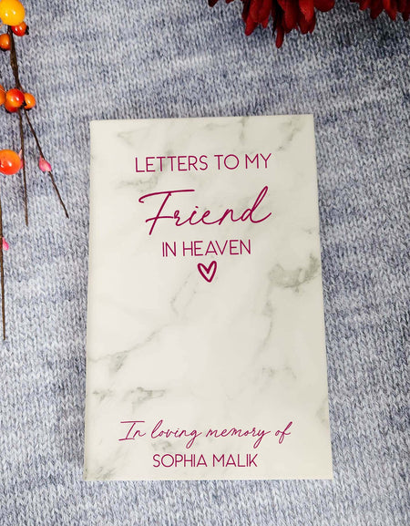 Letters To My Friend In Heaven Personalized Grief Journal by Sunny Box
