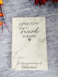 Letters to my friend in heaven personalized grief journal by sunny box