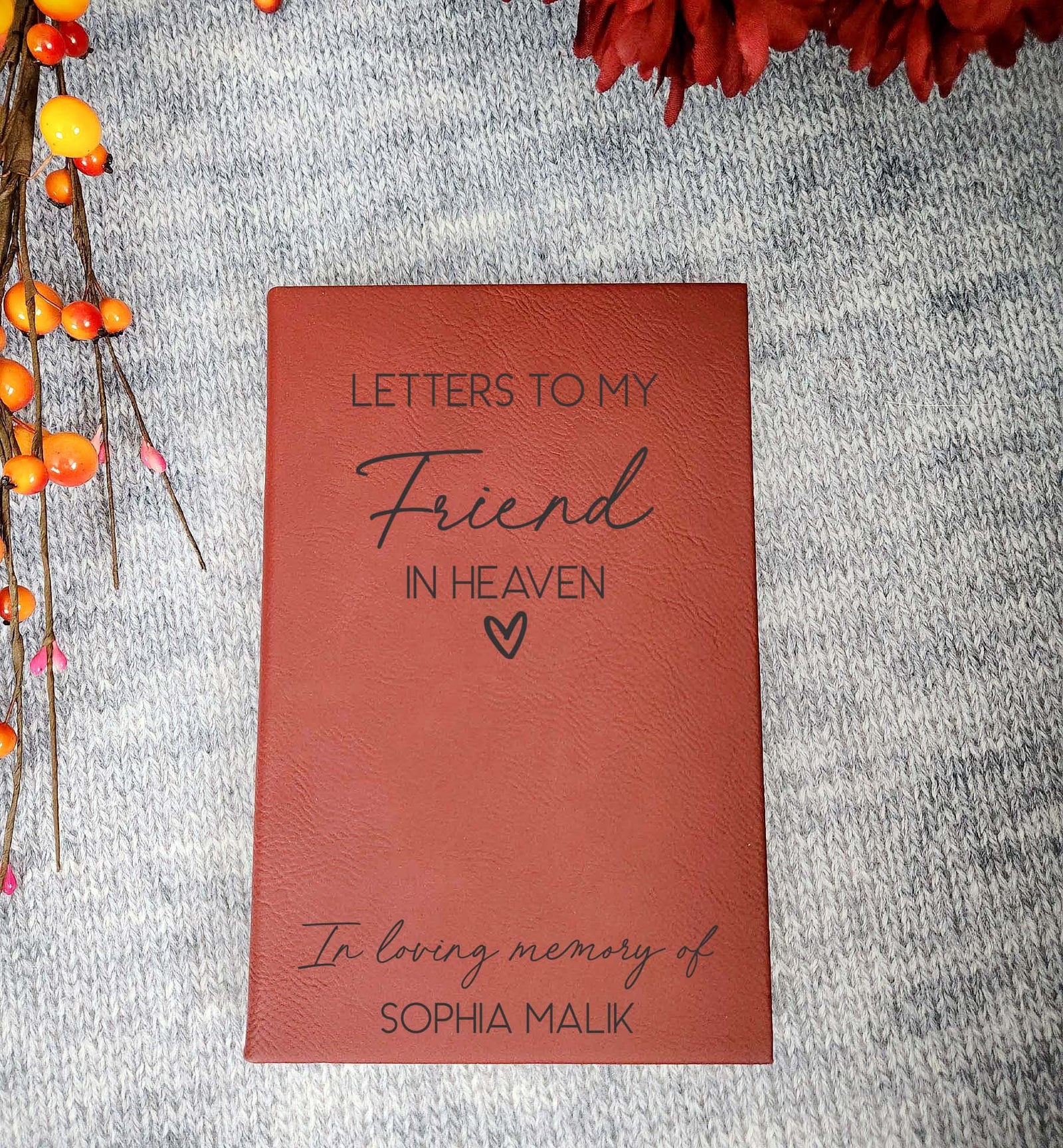 Letters to my friend in heaven personalized grief journal by sunny box
