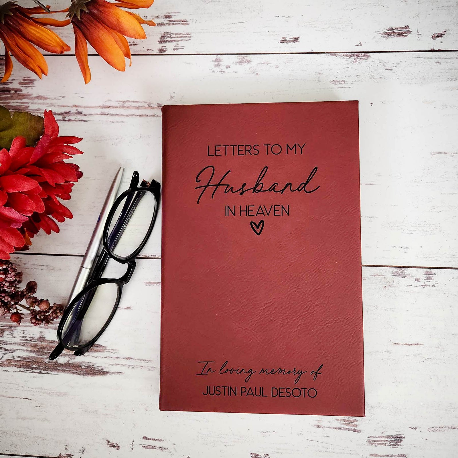 Letters to My Husband Personalized Grief Journal by Sunny Box