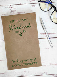 Letters To My Husband In Heaven Personalized Grief Journal  by Sunny Box