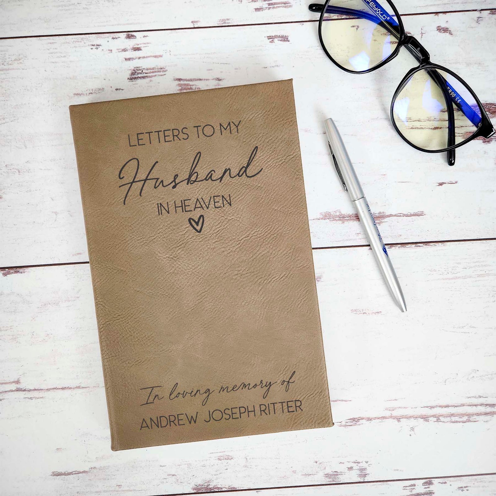 Letters to My Husband Personalized Grief Journal by Sunny Box