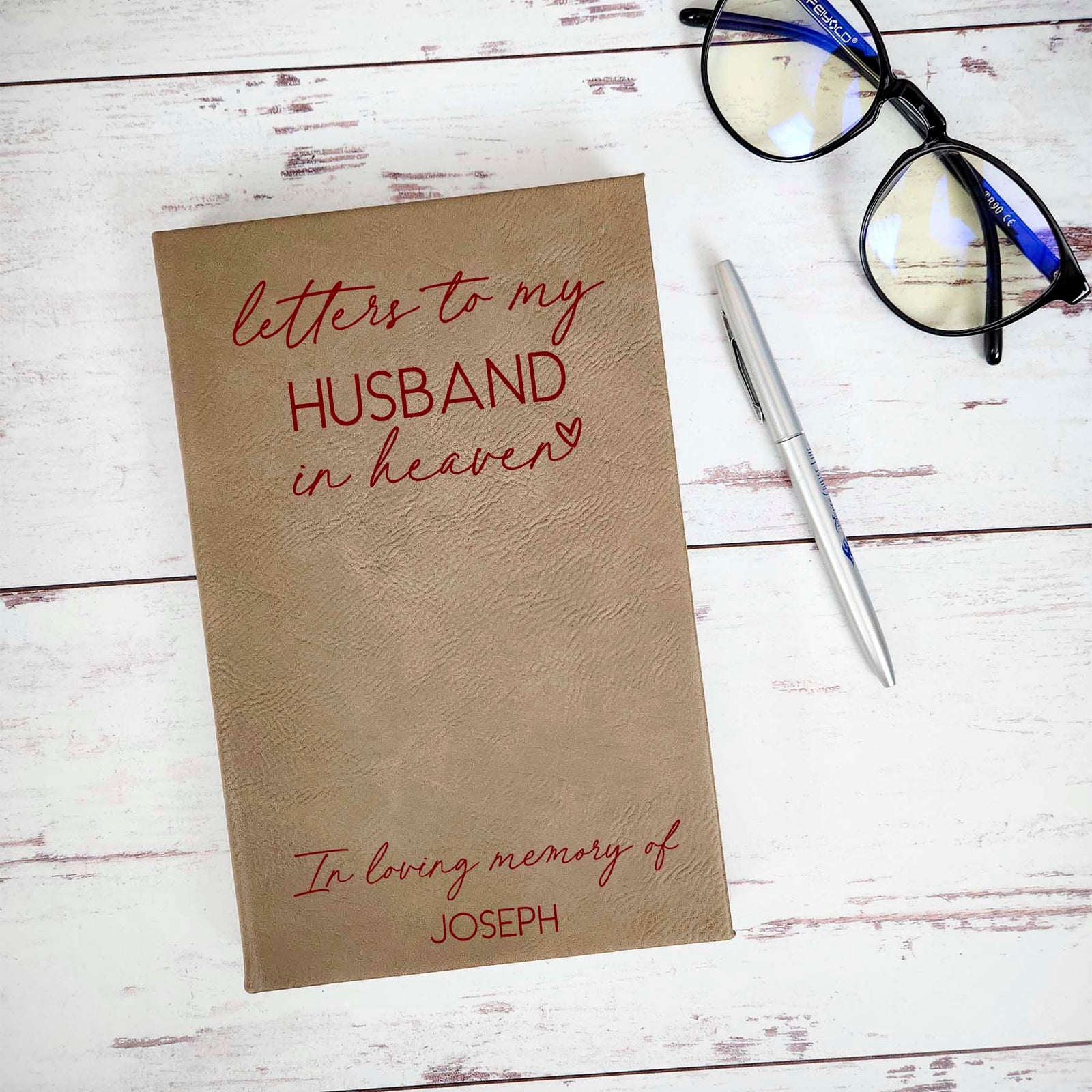 Letters To My Husband In Heaven Personalized Grief Journal  by Sunny Box