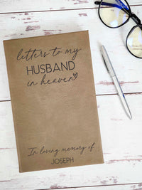 Letters To My Husband Engraved Leatherette Journal