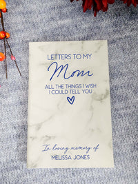 Letters To My Mom In Heaven Personalized Grief Journal  by Sunny Box