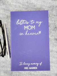 Letters To My Mom In Heaven Leatherette Journal