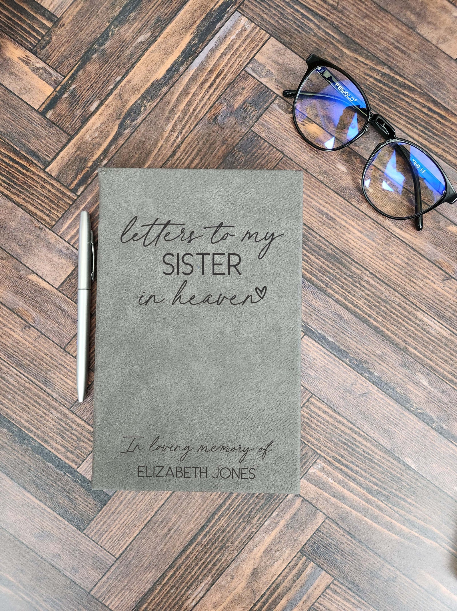 Letters To My Sister Engraved Leatherette Journal