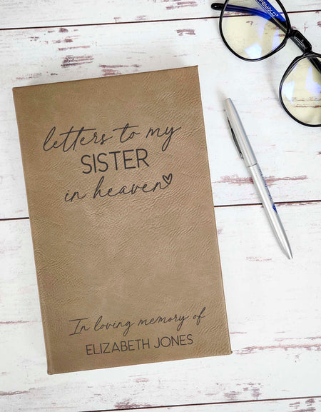Letters To My Sister Engraved Leatherette Journal
