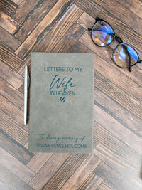Letters To My Wife In Heaven Personalized Grief Journal  by Sunny Box