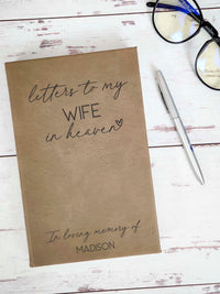 Letters To My Wife Engraved Leatherette Journal