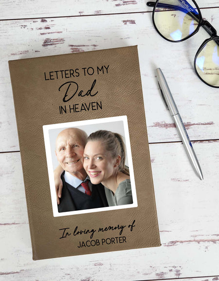 Letters to my dad custom photo grief journal by sunny box