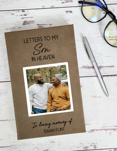 Letters To My Son Custom Photo Grief Journal by Sunny Box
