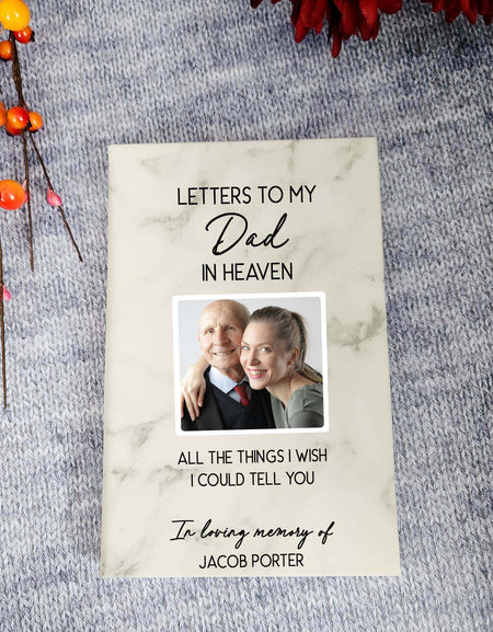 Letters To My Dad In Heaven Personalized Grief Journal  by Sunny Box