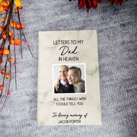 Letters To My Dad In Heaven Personalized Grief Journal  by Sunny Box