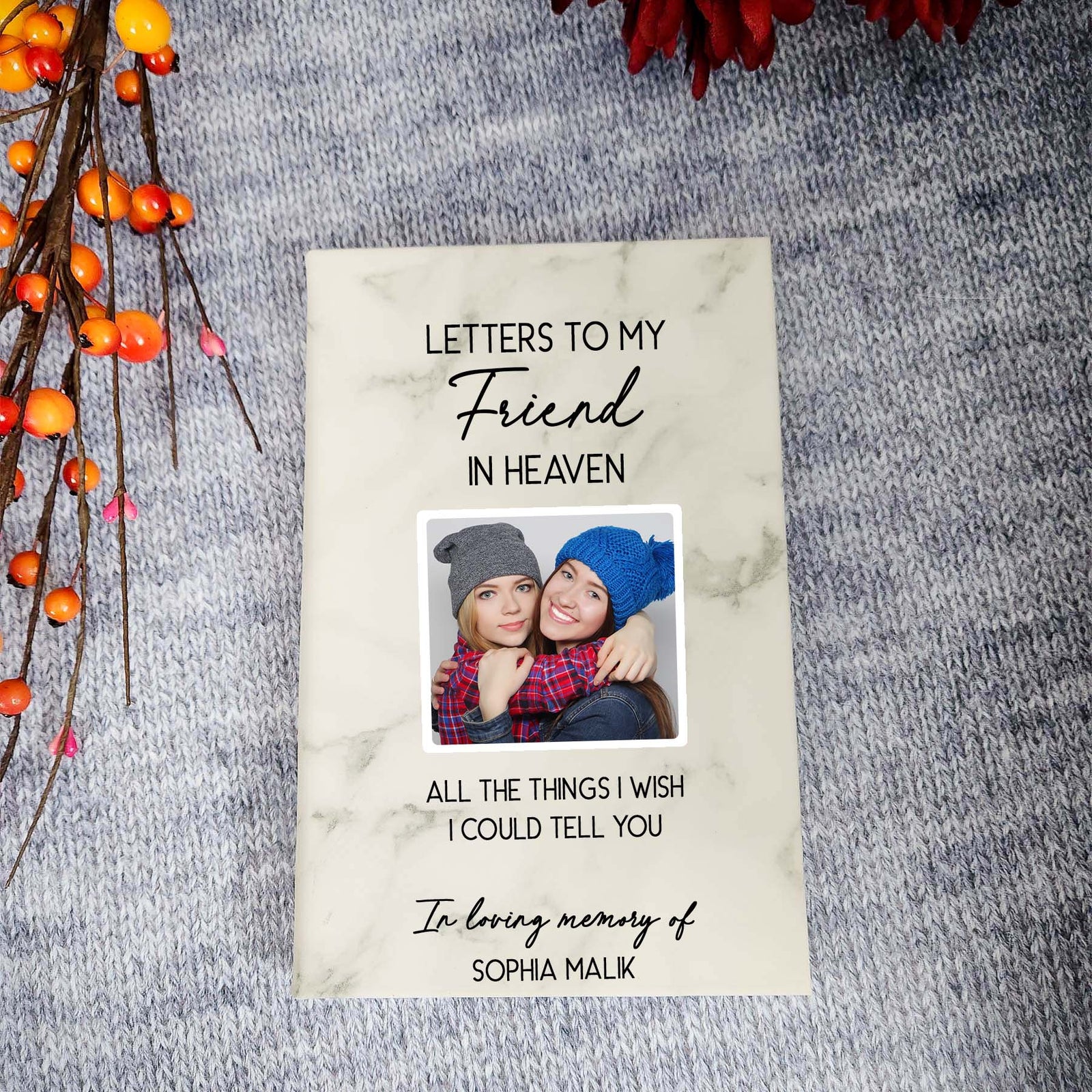 Letters To My Friend In Heaven Personalized Grief Journal by Sunny Box