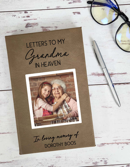 Letters to My Grandma In Heaven Personalized Grief Journal with Photo by Sunny Box