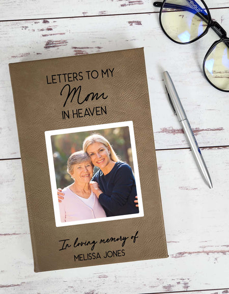 Letters To My Mom In Heaven Leatherette Photo Journal