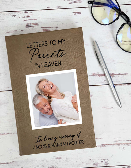 Letters To My Parents In Heaven Custom Photo Grief Journal by Sunny Box