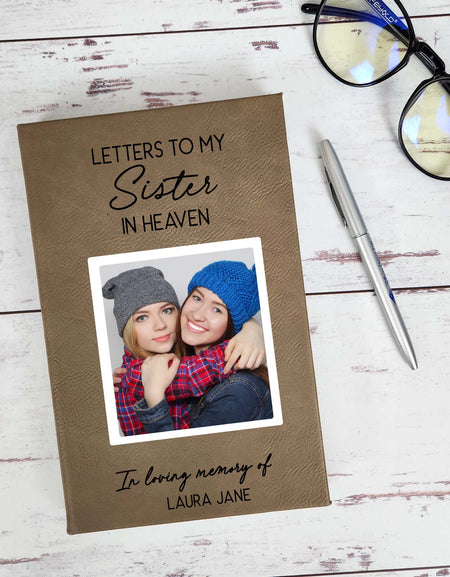 Letters To My Sister In Heaven Custom Photo Grief Journal by Sunny Box