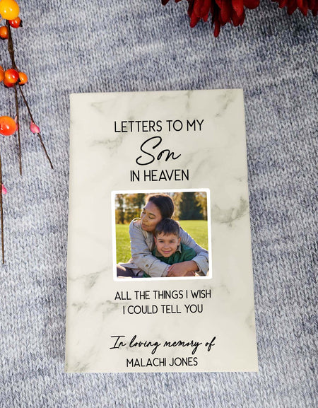 Letters To My Son In Heaven Personalized Grief Journal  by Sunny Box