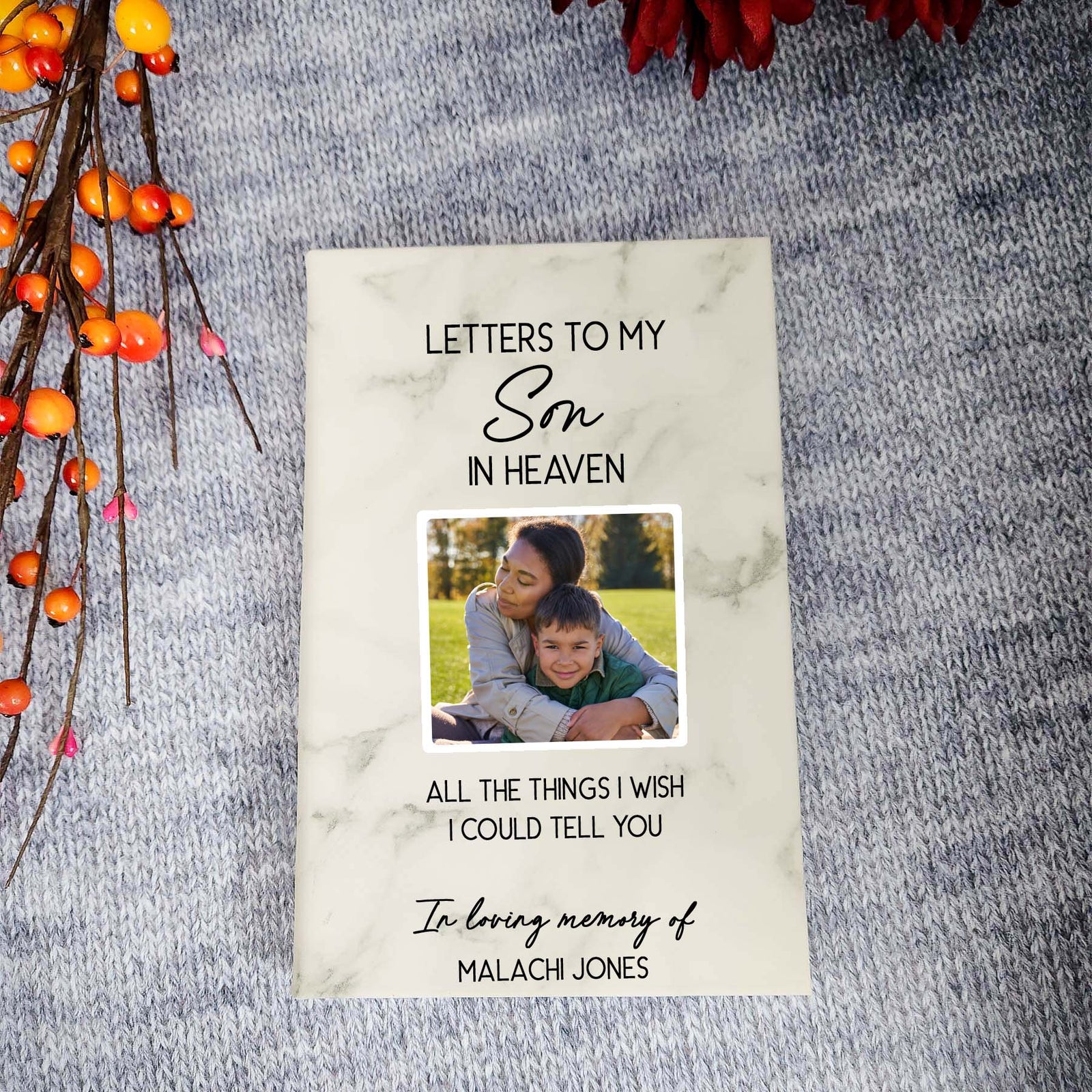Letters To My Son In Heaven Personalized Grief Journal  by Sunny Box