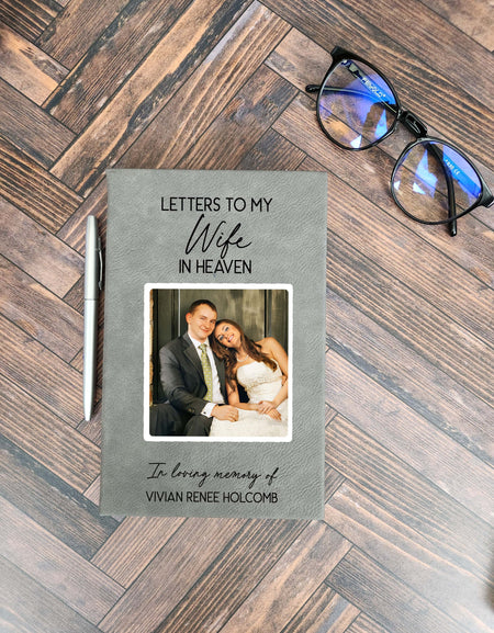 Letters To My Wife Custom Photo Grief Journal by Sunny Box