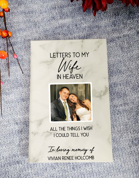 Letters To My Wife Custom Photo Grief Journal by Sunny Box