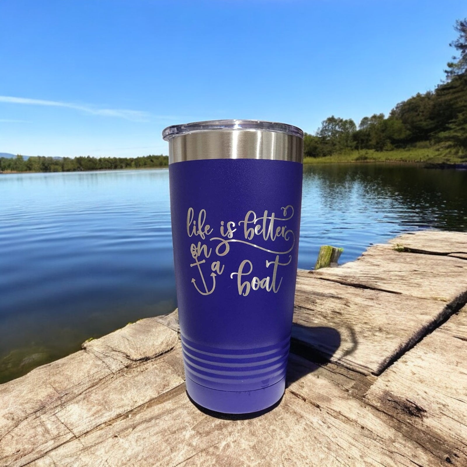 Life is Better on a Boat - Engraved Polar Camel Tumbler