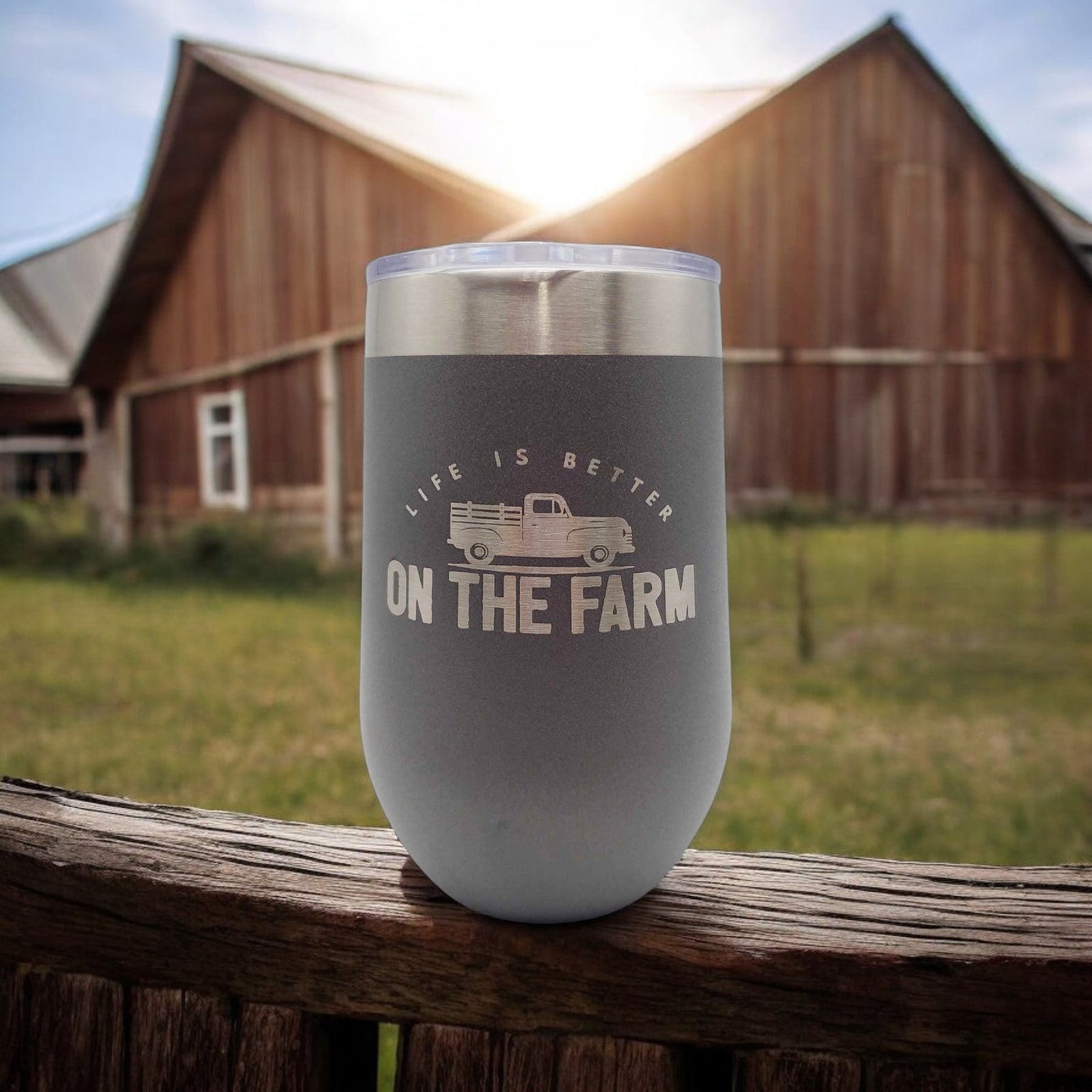 Life is Better on the Farm - Engraved Polar Camel Tumbler