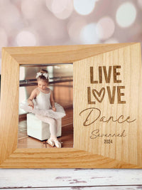 Live Love Dance Wood Wide Picture Frame