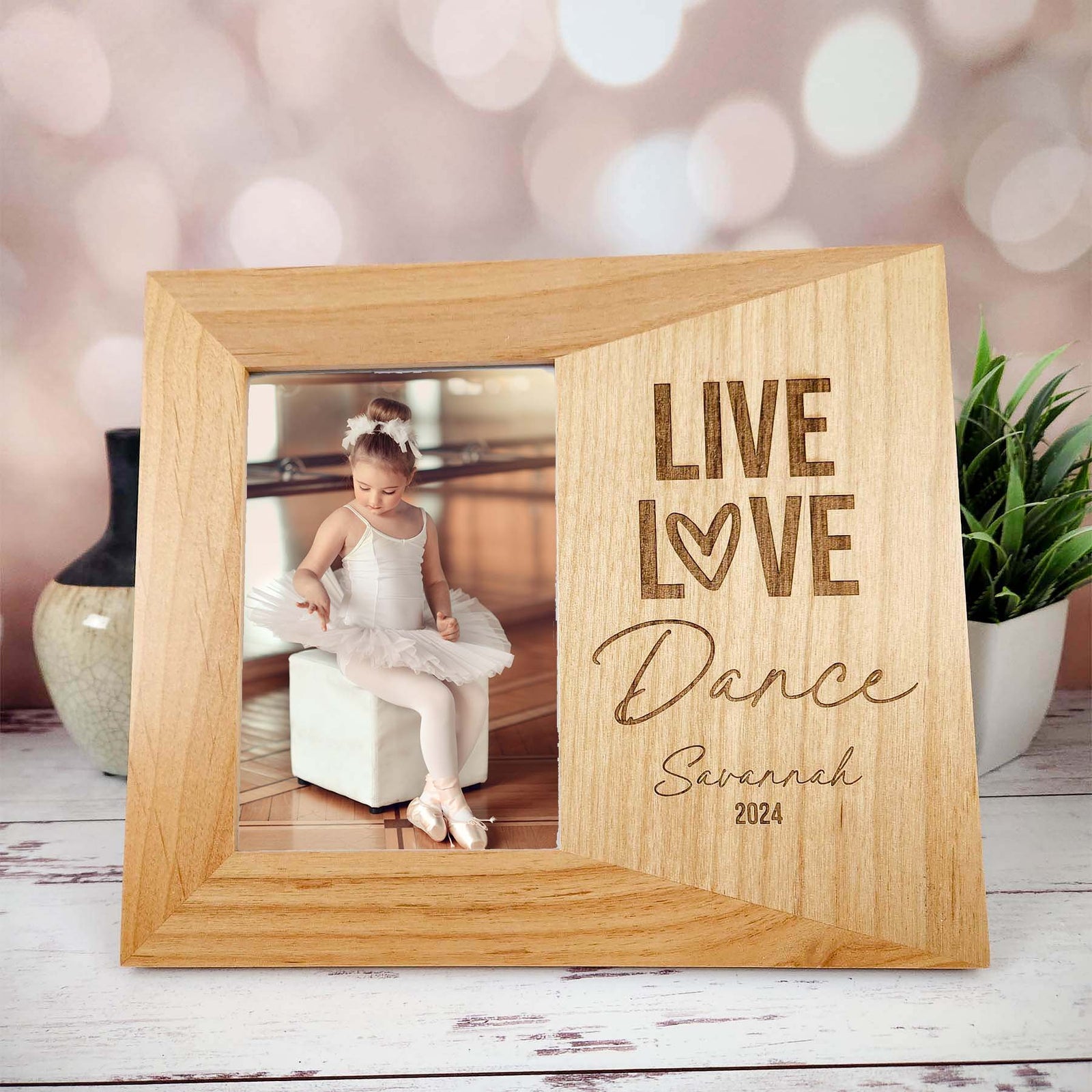 Live Love Dance Wood Wide Picture Frame