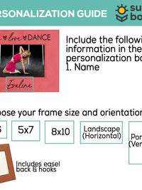 Live Love Dance Personalized Engraved Leatherette Picture Frame - Sunny Box